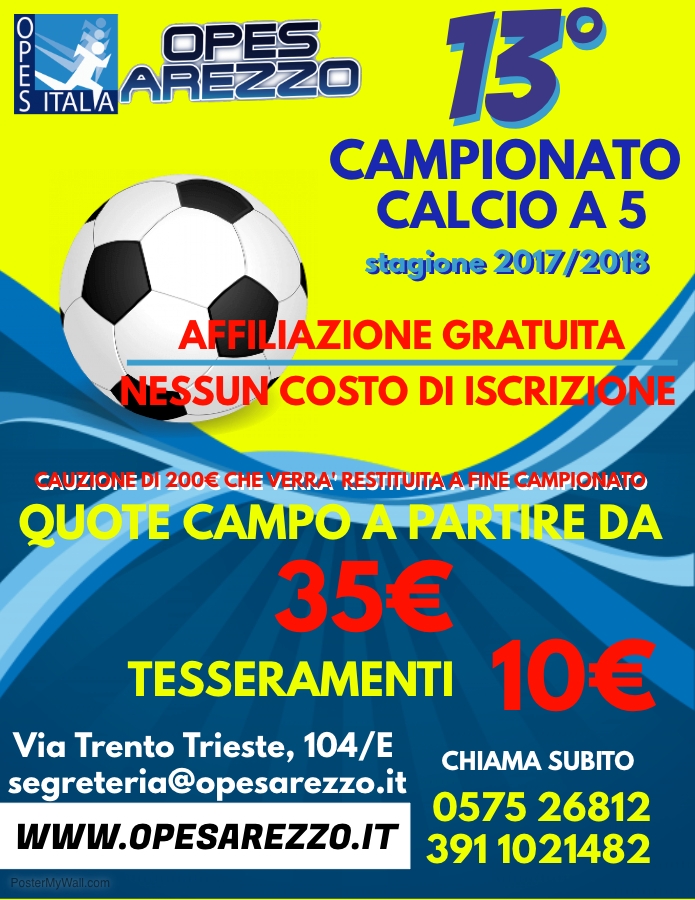 13 CAMPIONATO DI CALCIO A 5 OPES AREZZO EVENTS